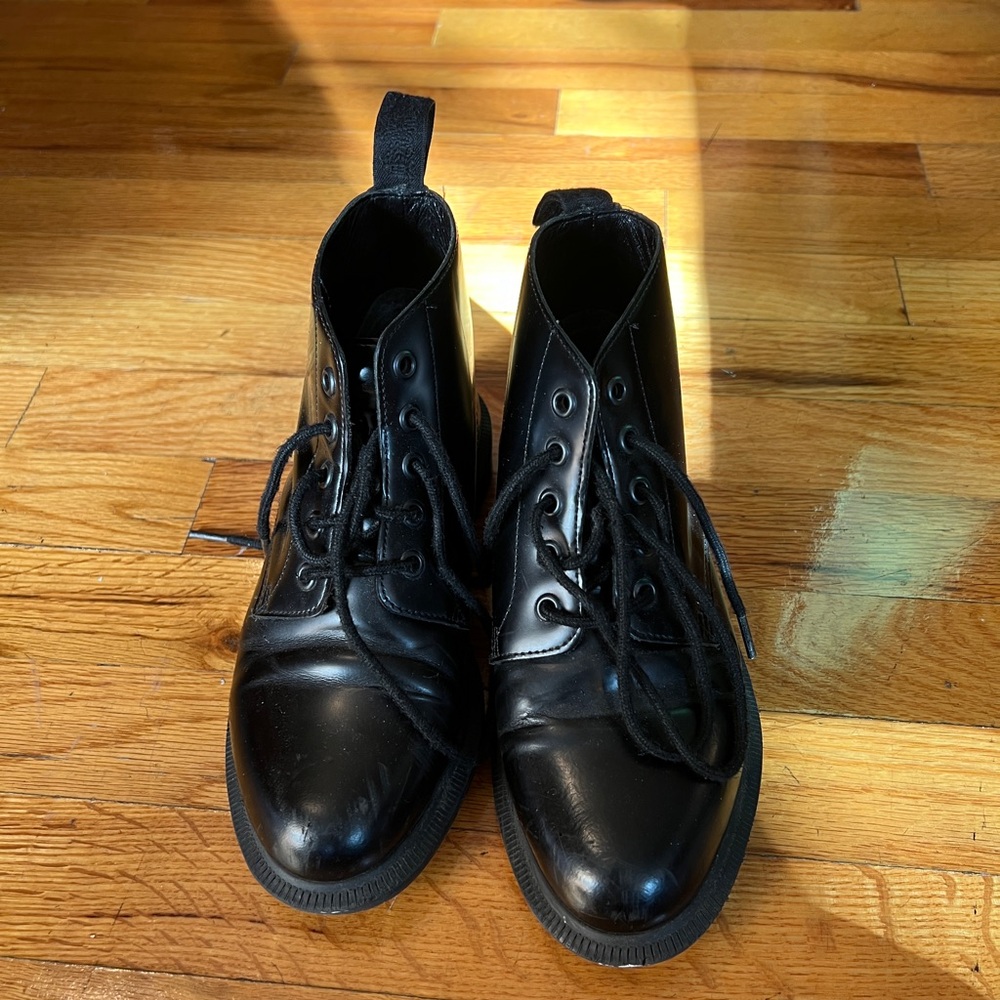 Dr. Martens black Emmeline boots, lightly worn